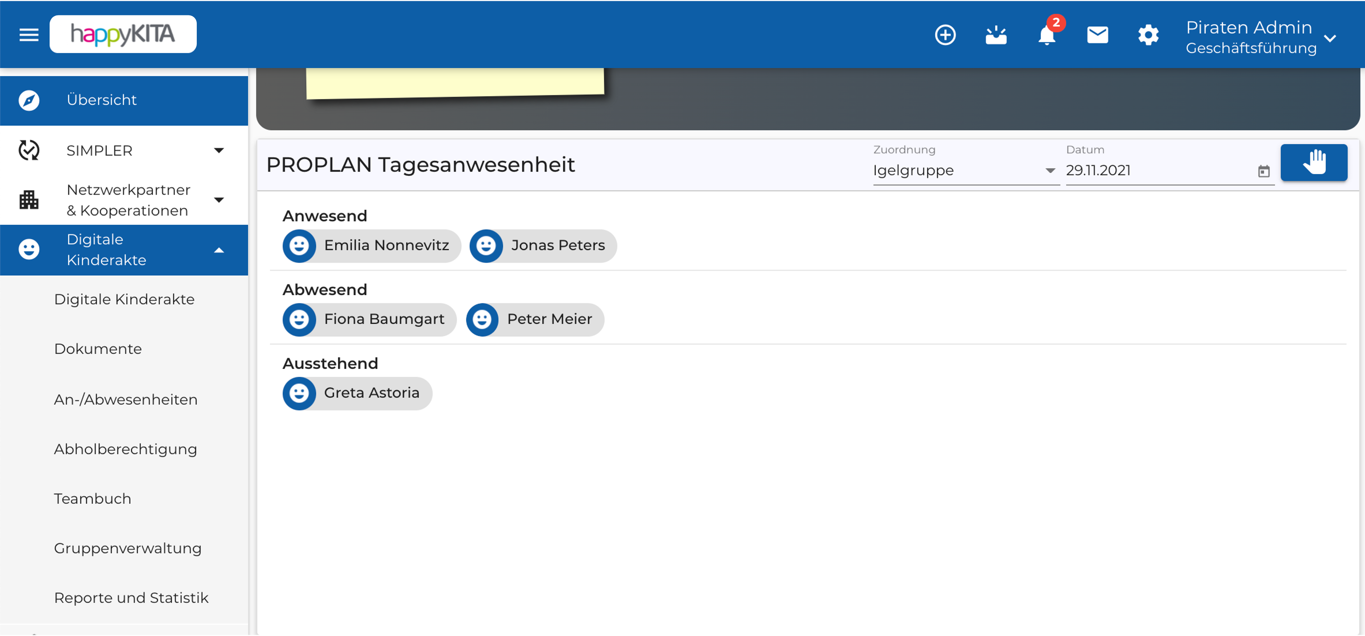 Tagesanwesenheit